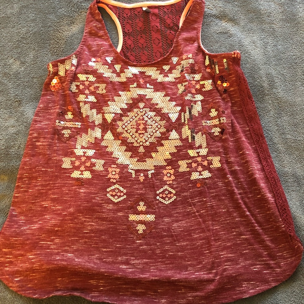Vanity sequin tank